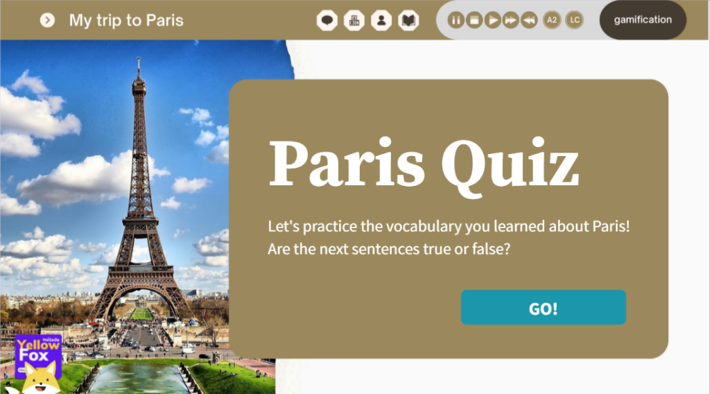 My Trip to Paris Quiz