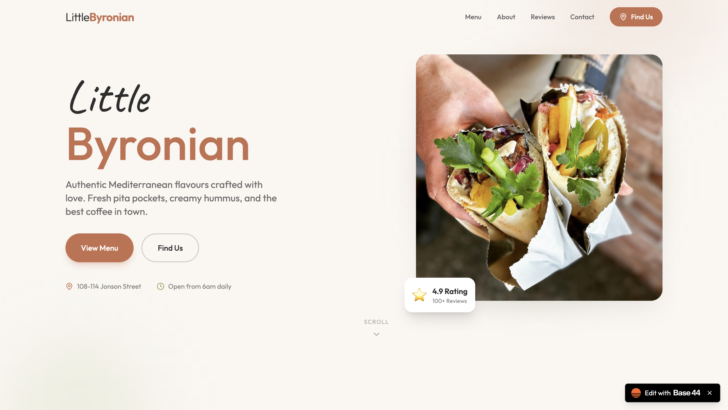 Food app template preview