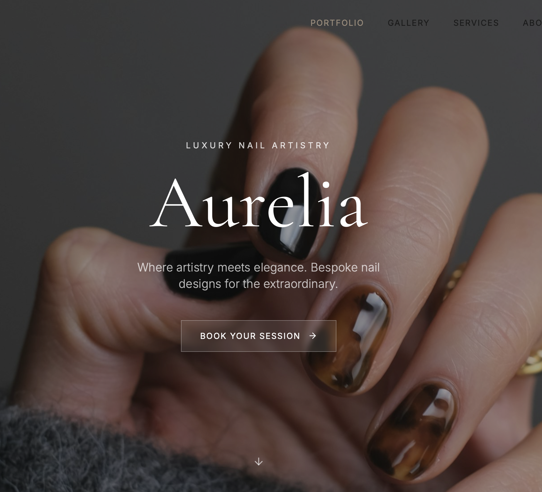 Gloss — Luxury Nail Portfolio Website app template.