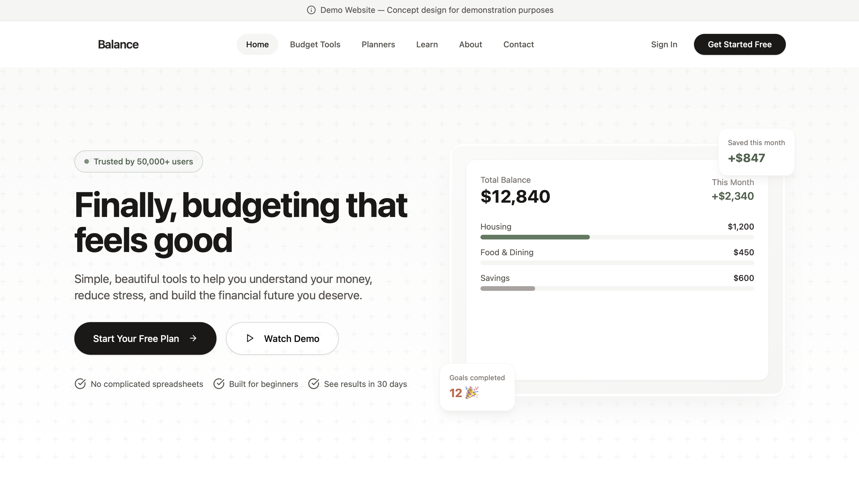 Clarity — Modern Budget & Finance Website template preview
