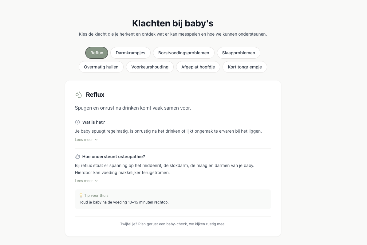 Puur voor Baby's template preview