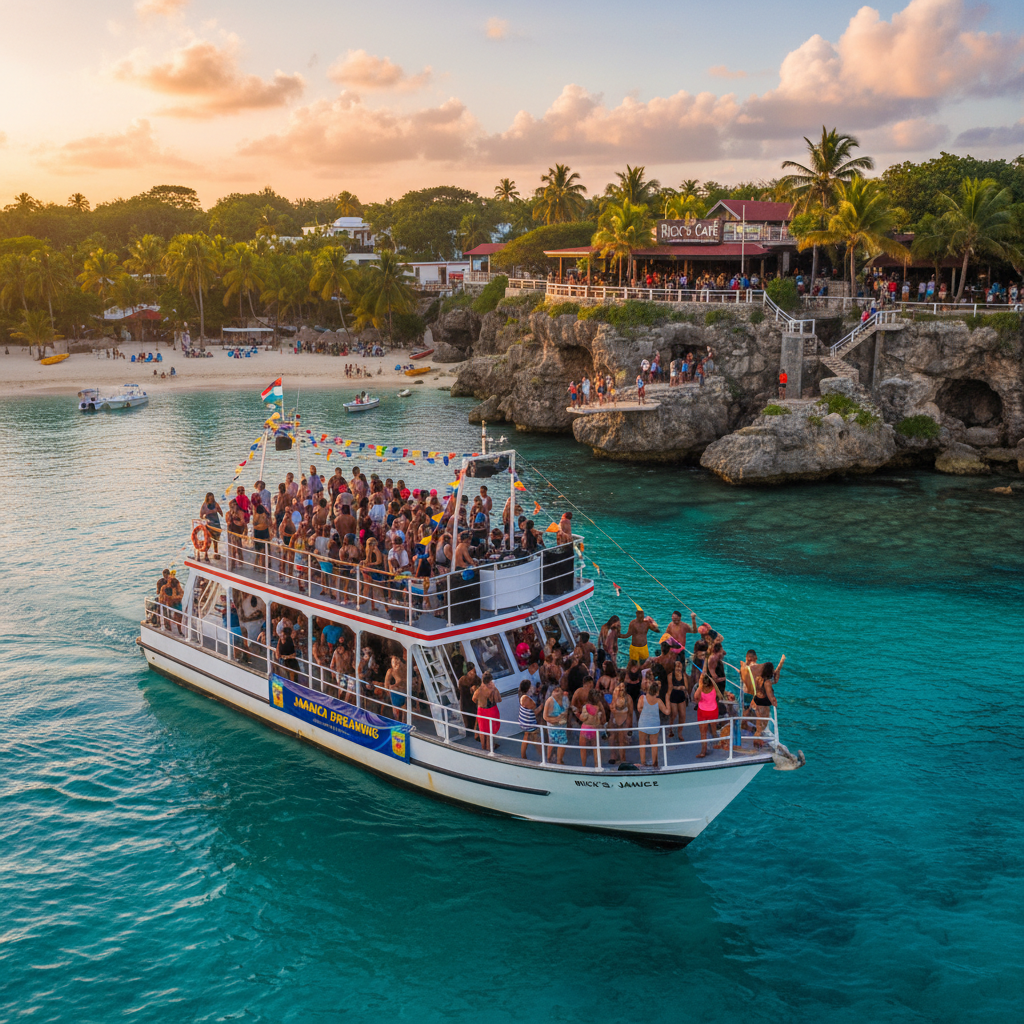 Negril Party Boat & Rick's Cafe - Water tour in Jamaica | Pryceless Jamaican Tours