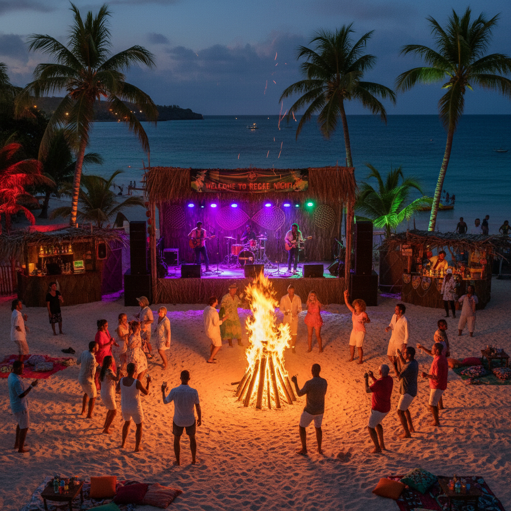 Reggae Night Beach Bonfire - Nightlife tour in Westmoreland | Pryceless Jamaican Tours