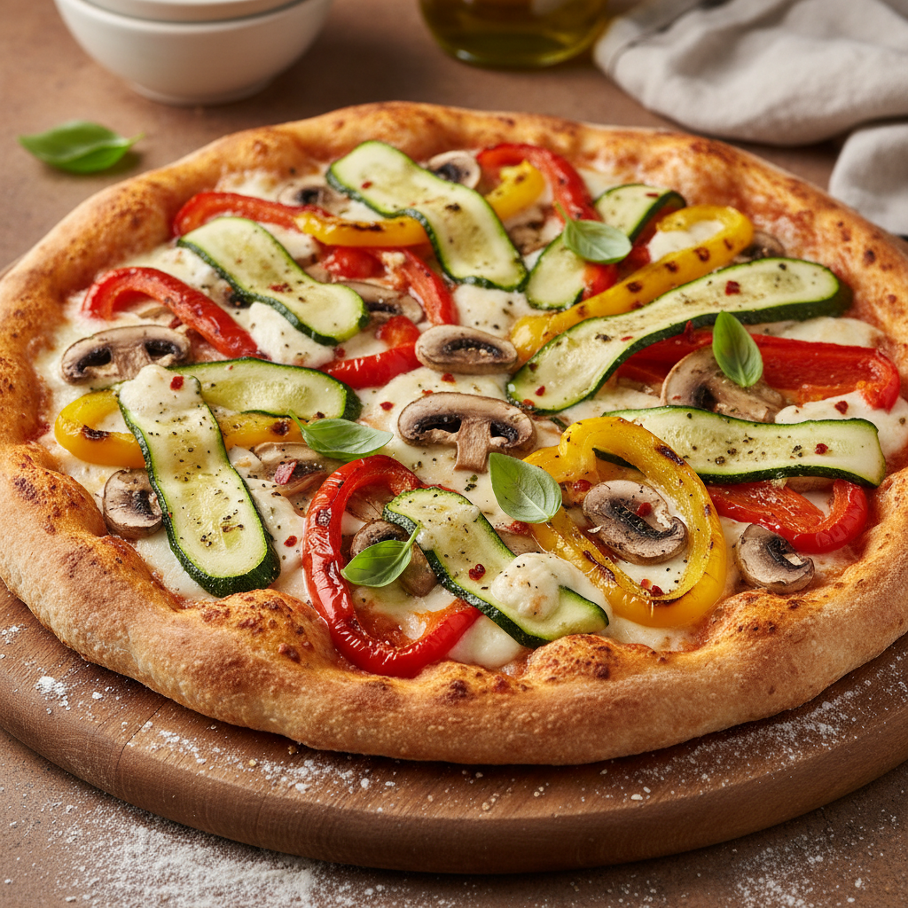 Pizza Proteica con Verdure Grigliate