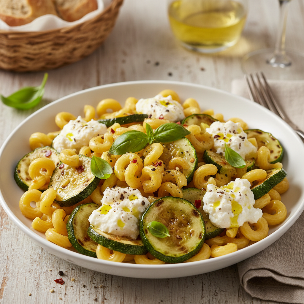 Pasta con verdure e ricotta