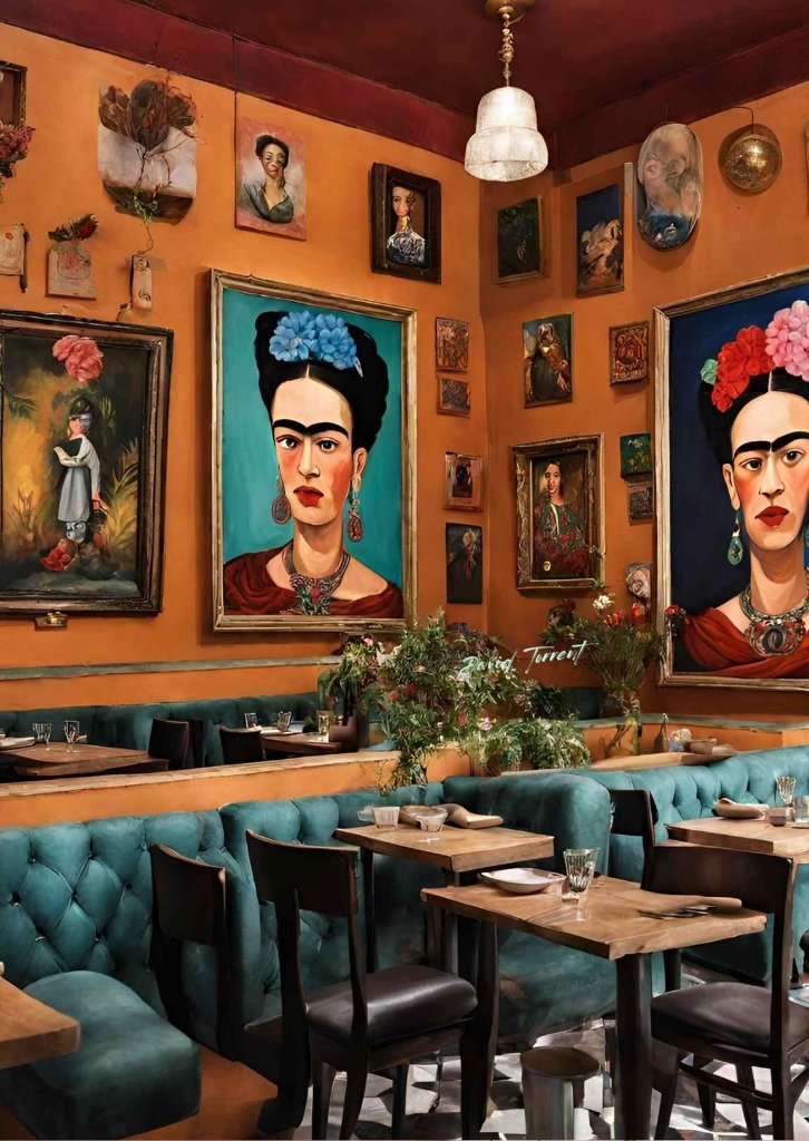 Restaurante Estilo Frida Kahlo - Color Mexicano