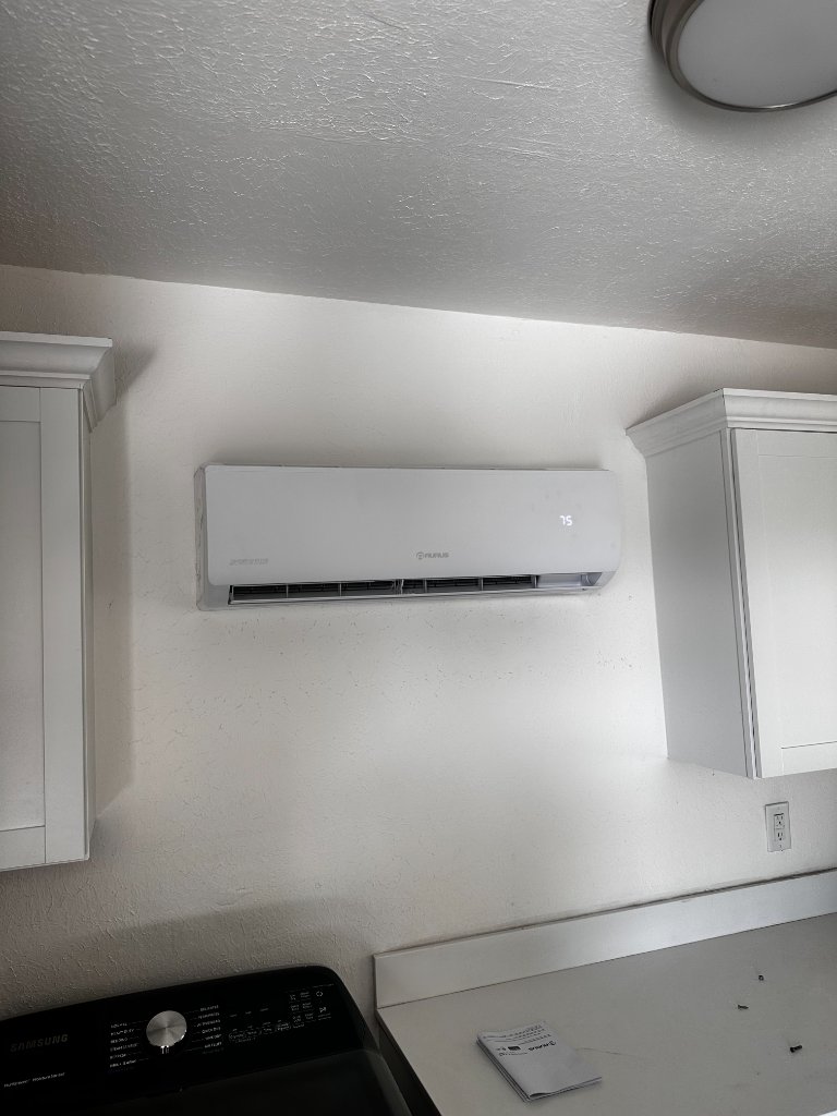 Professional mini-split installation in two car garage Phoenix