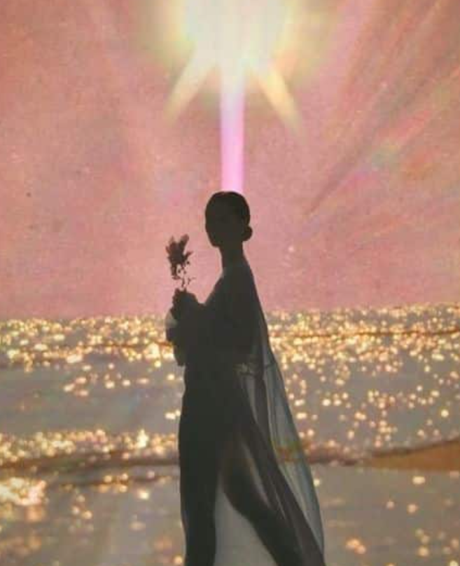 Mujer con luz