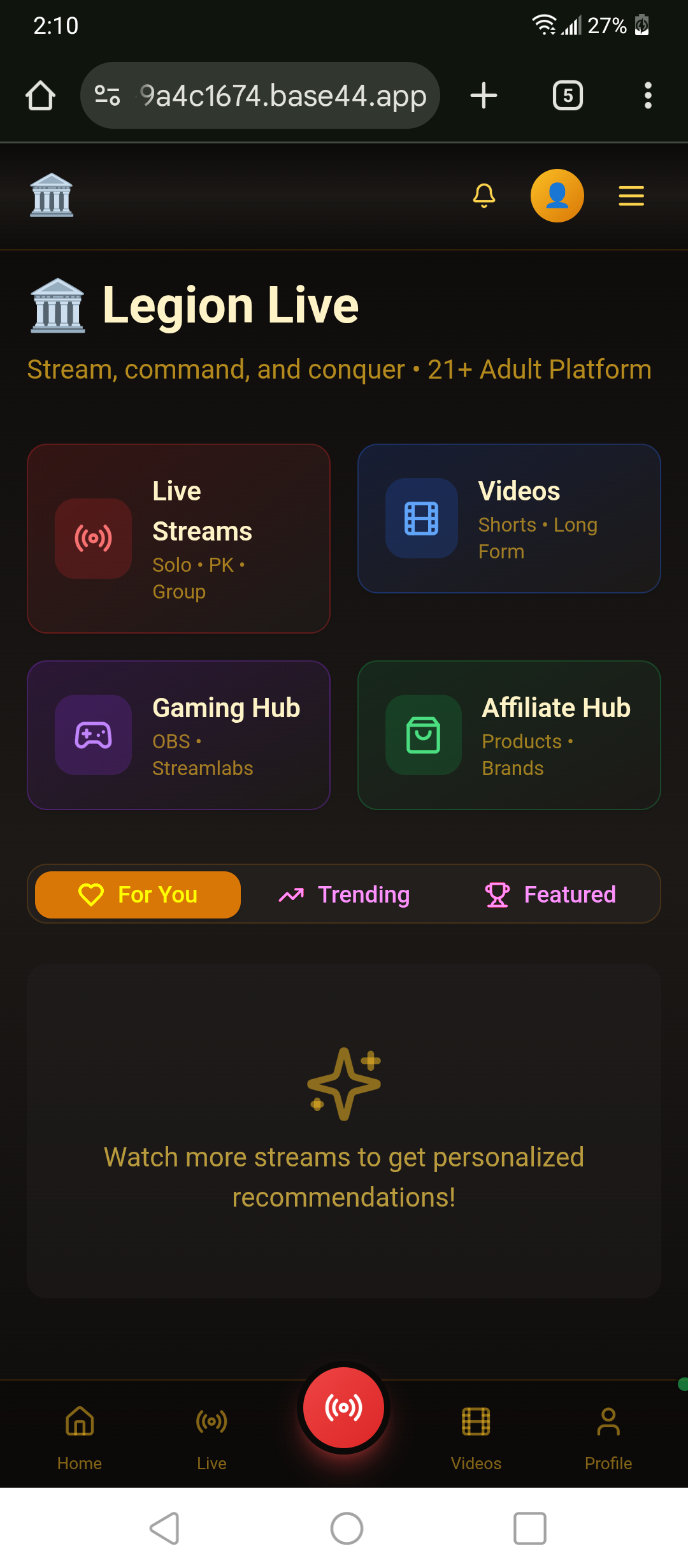 legion-live template preview