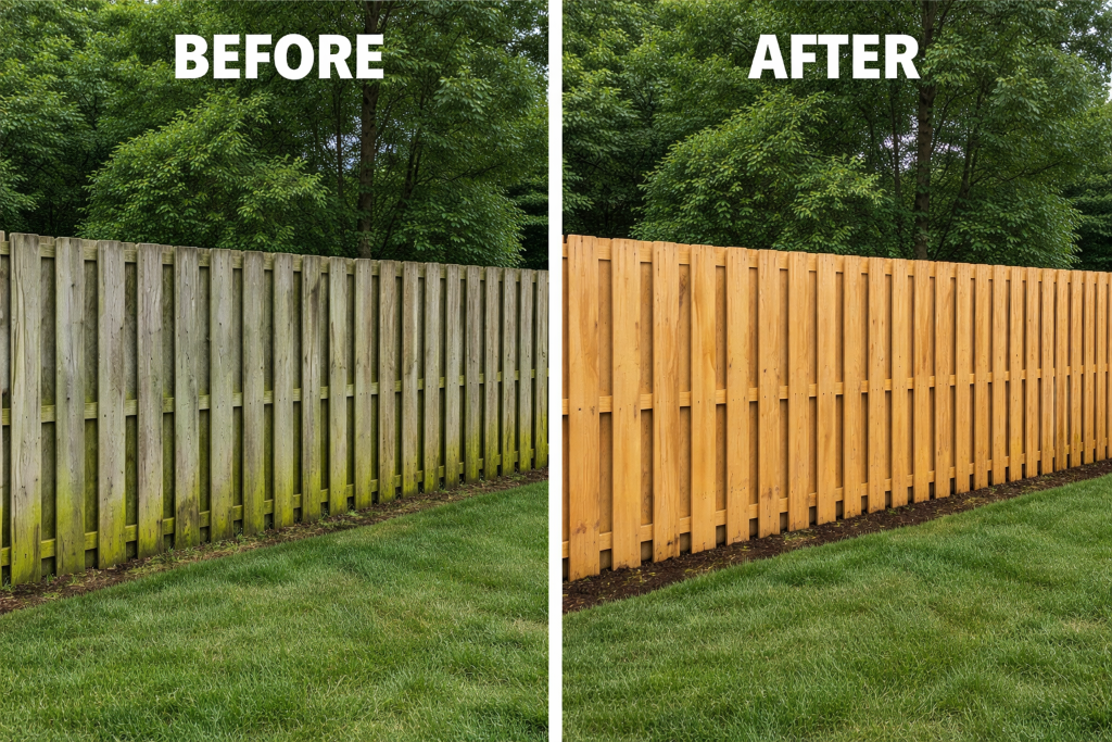 Clean deck and fence surface