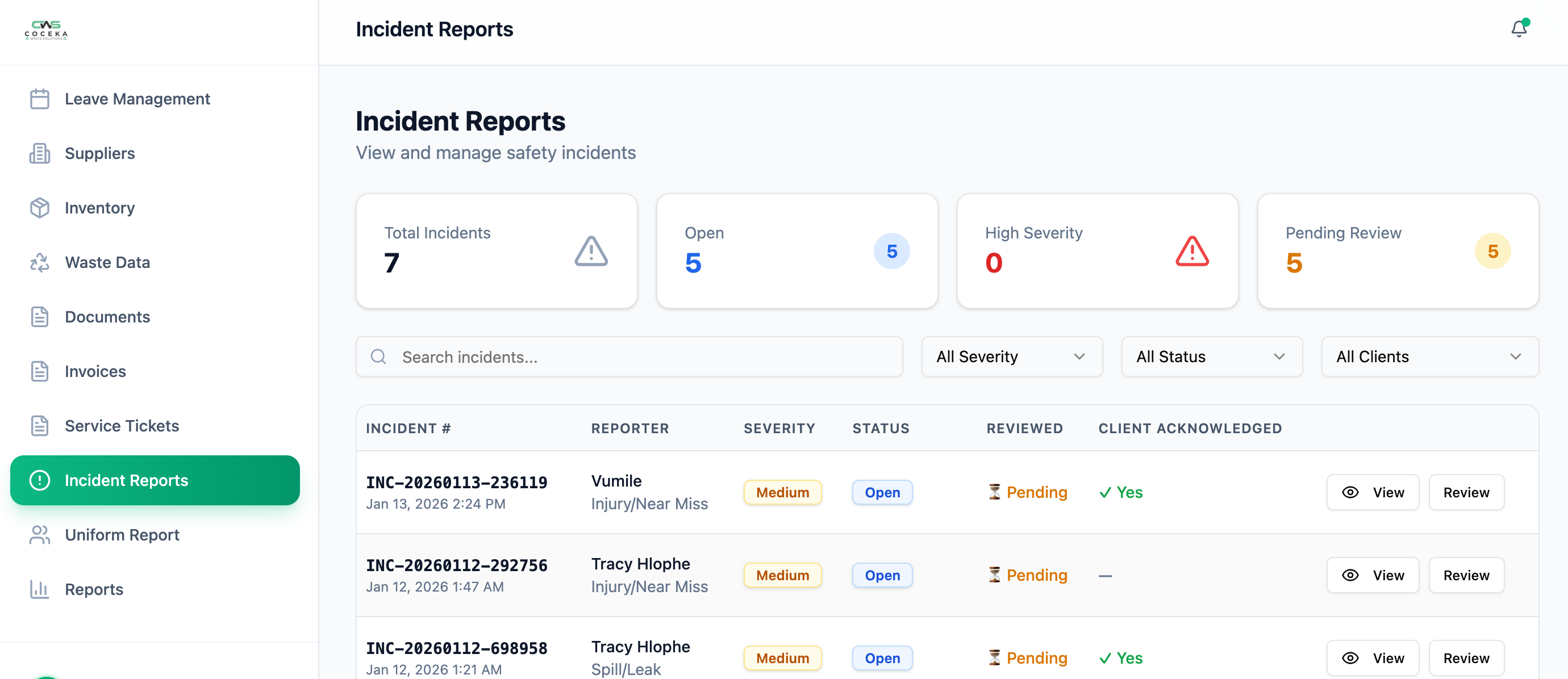 COCEKA WASTE MANAGEMENT template preview