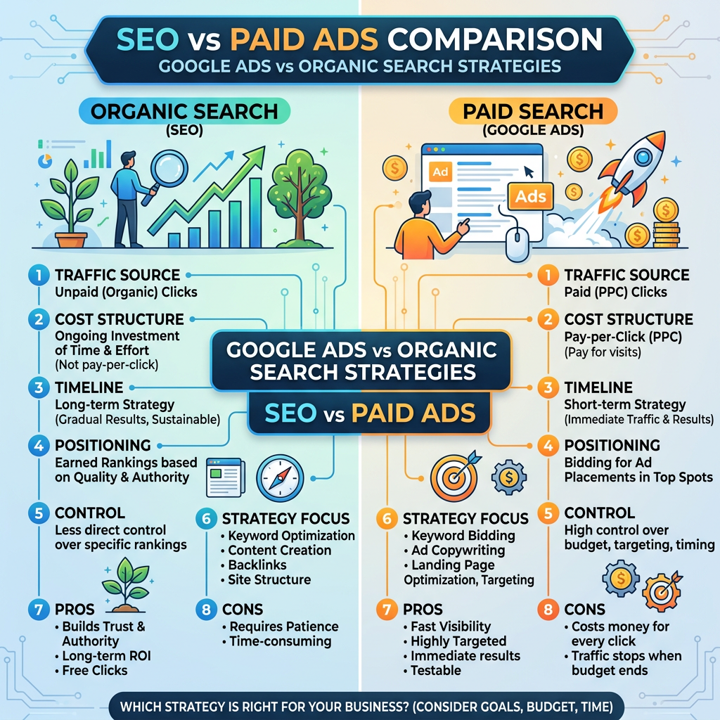 SEO vs Paid Ads in Las Vegas: What's Better for Your Business? - Expert Las Vegas SEO article by Vegas Marketing