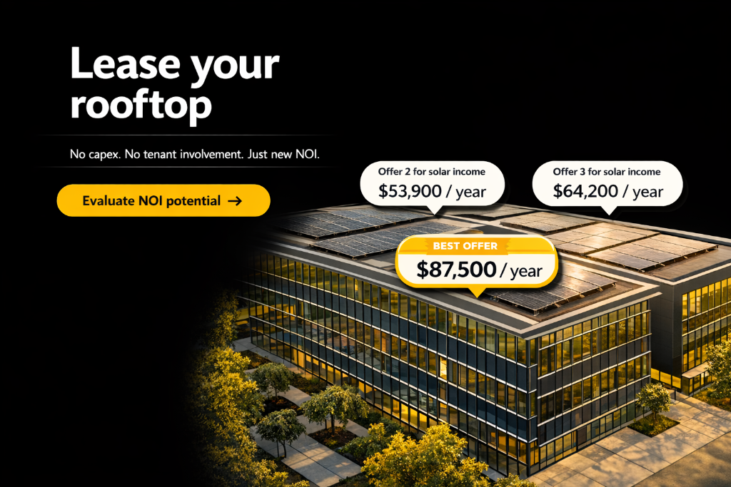 Lease your rooftop - commercial solar with competitive offers