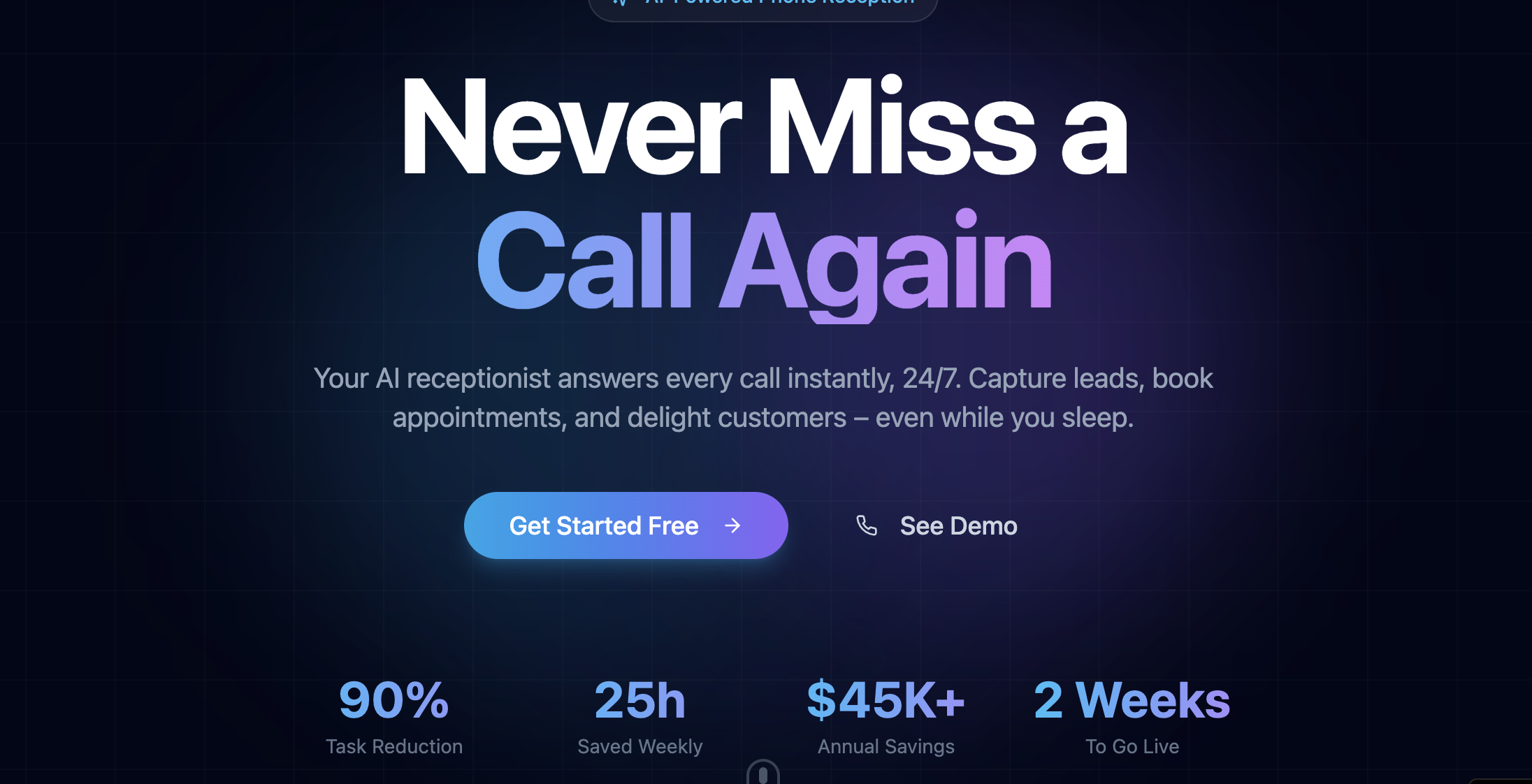 ai call agent template preview