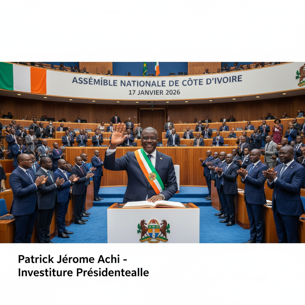 Côte d'Ivoire : Patrick Jérôme Achi élu président de l'Assemblée nationale avec 84,98% des suffrages