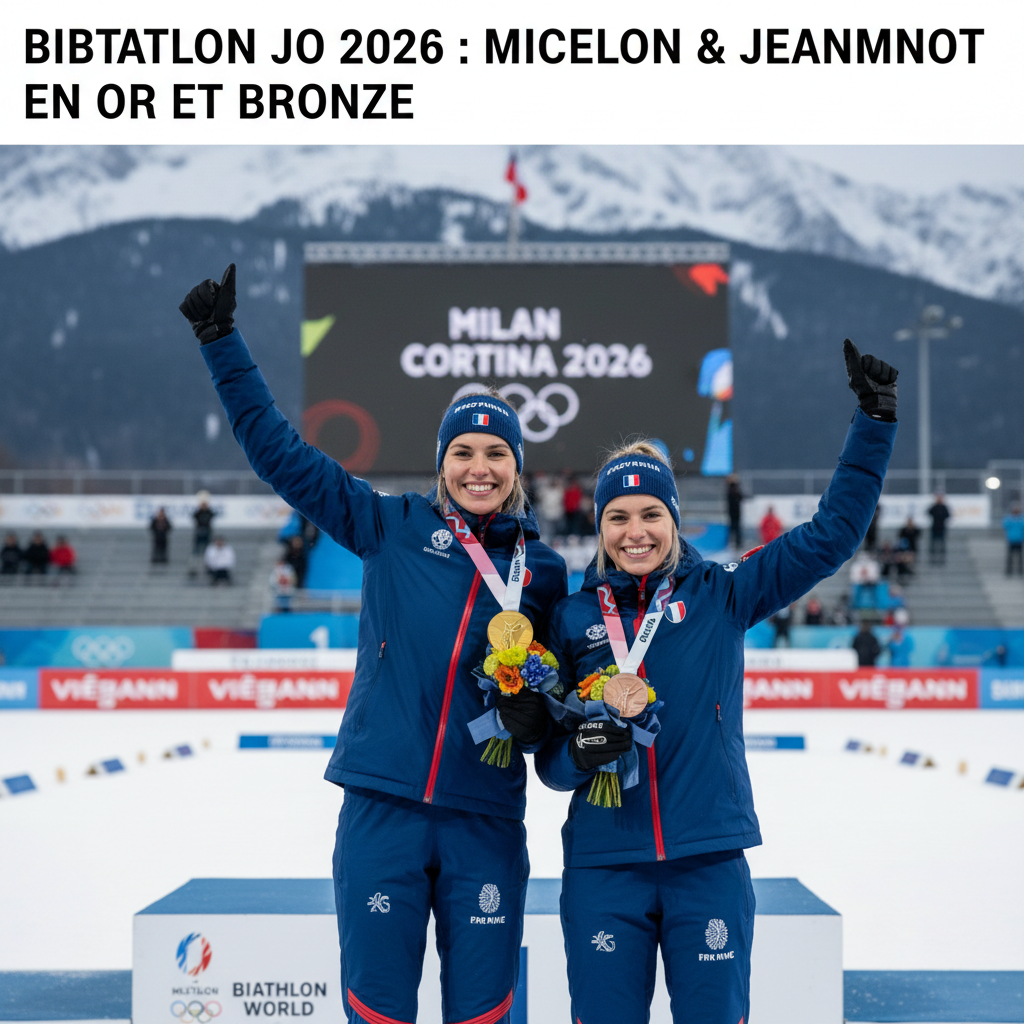 Les Françaises en quête de doublé en poursuite au biathlon aux JO de Milan-Cortina