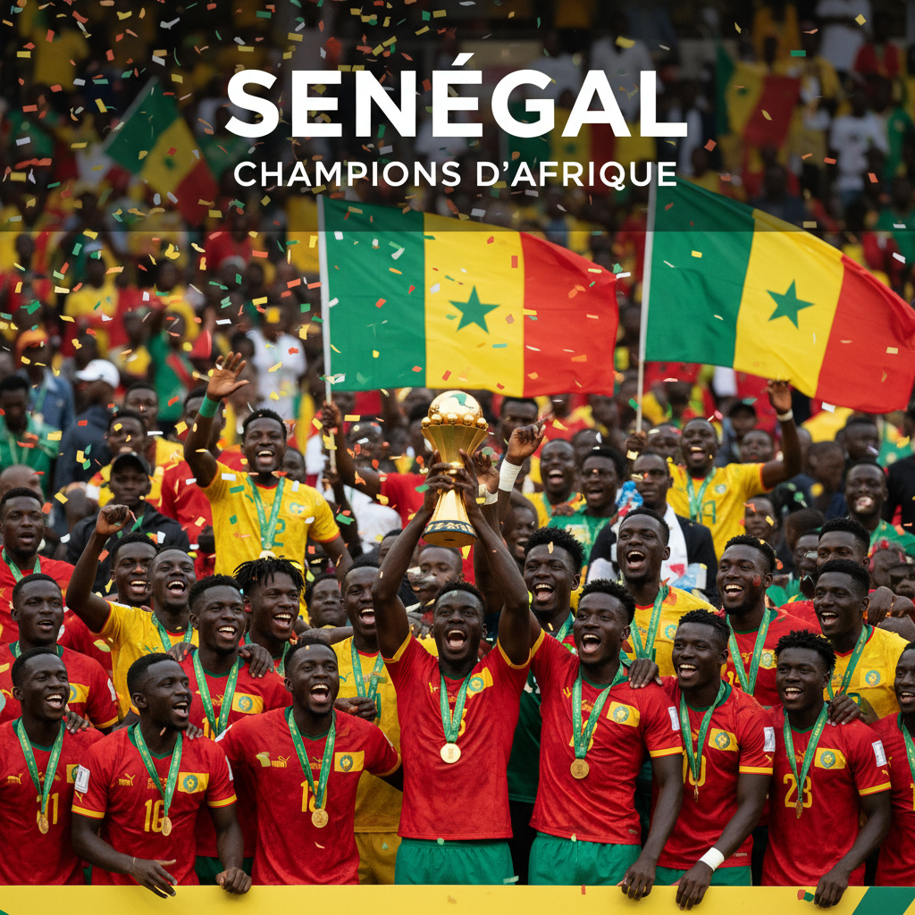 Les Lions de la Teranga décrochent leur deuxième Coupe d'Afrique des Nations après une finale houleuse