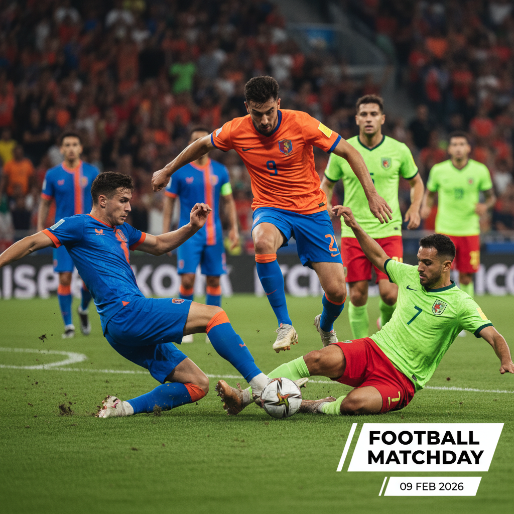 Les matchs de football à ne pas manquer le 9 février 2026
