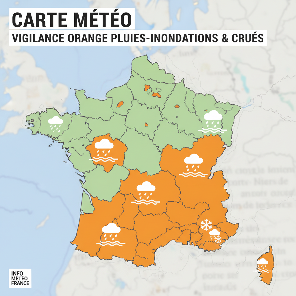 La France face à un épisode méditerranéen intense : vigilance orange et conditions météorologiques extrêmes