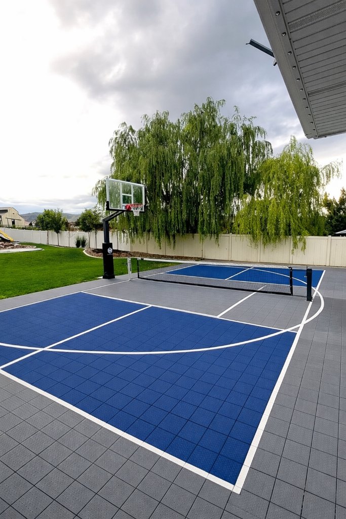 Contemporary Backyard Court