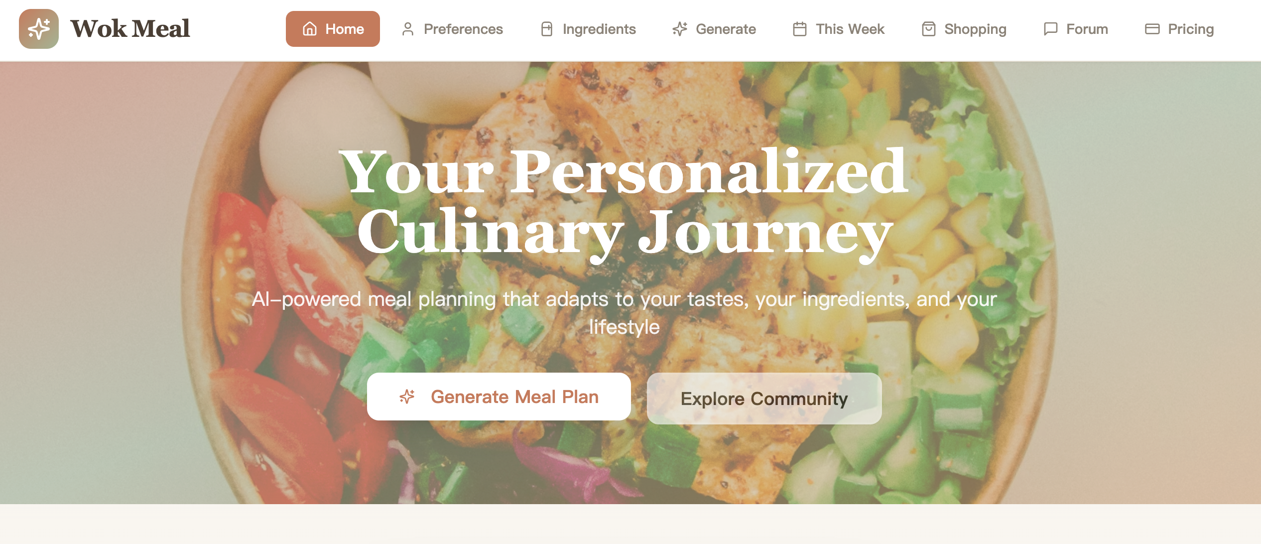 WokMeal_Your personal AI chef template preview