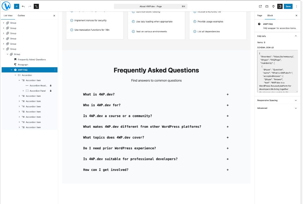 Convert to FAQ button