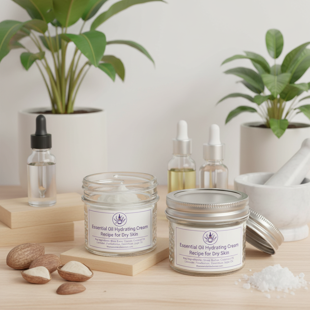 Essential Oil Hydrating Cream Recipe for Dry Skin