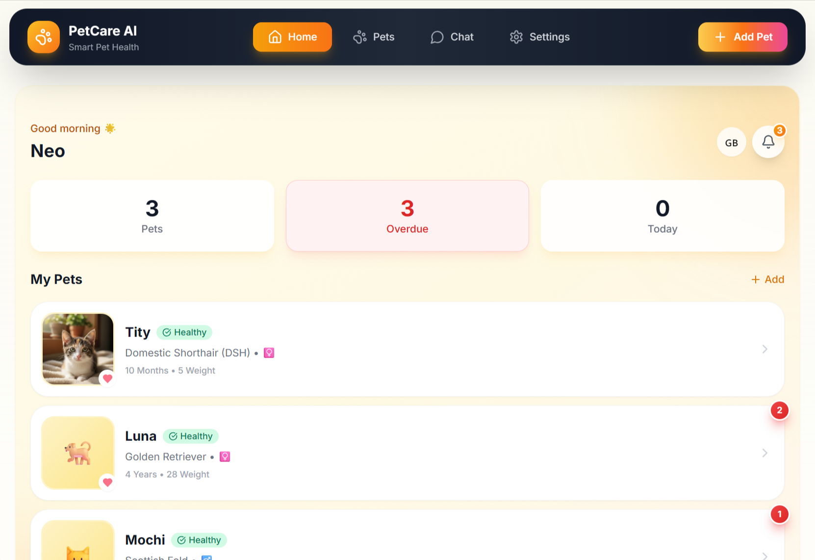 My Pet | Smart Pet Management App template preview
