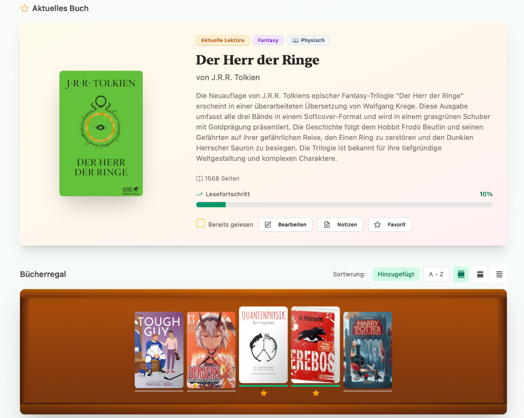 Bücher Screenshot