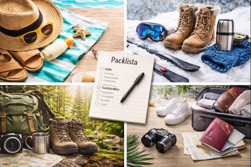 Alla packlistemallar – färdiga packlistor för resor