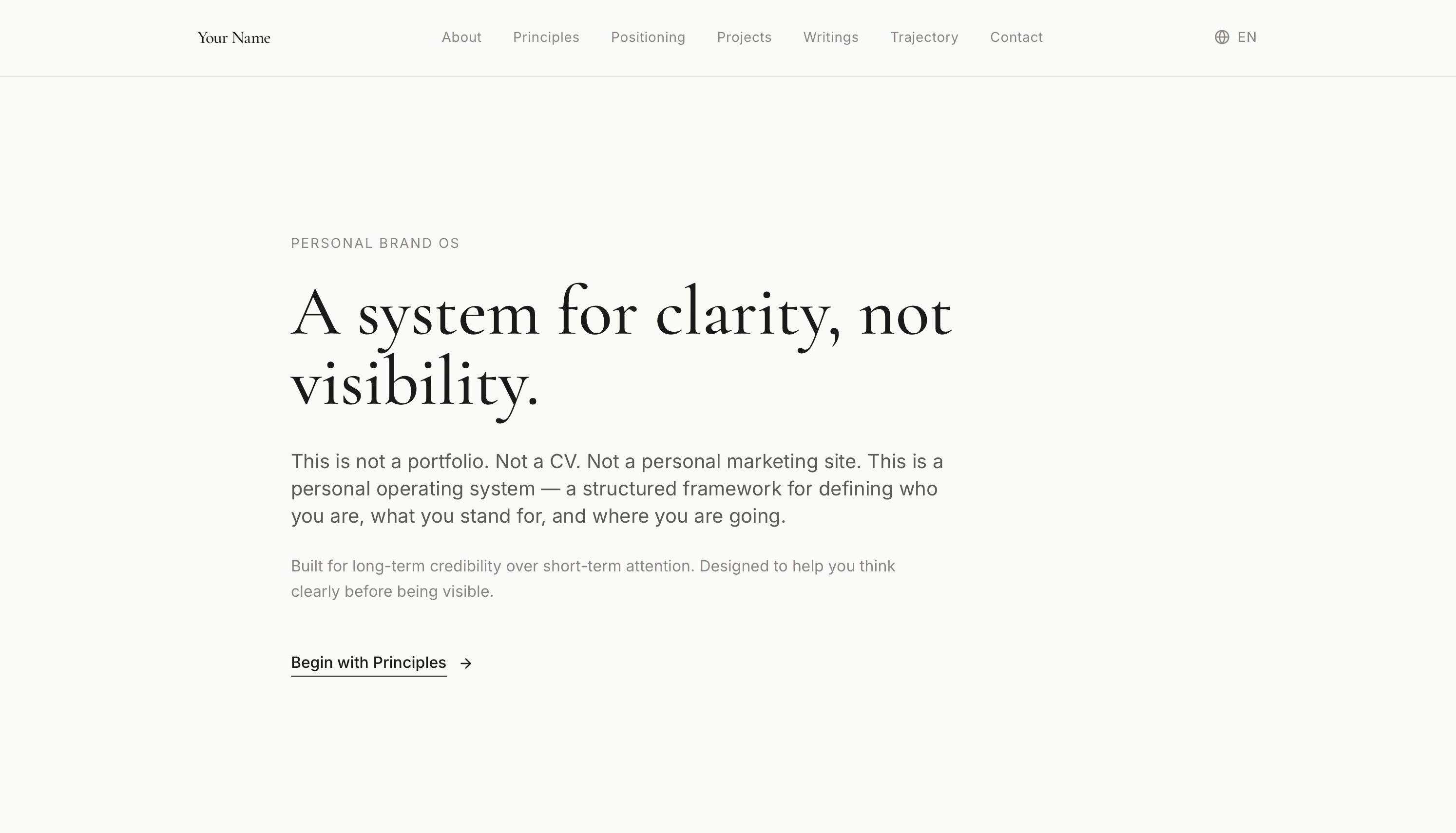 Personal Brand OS - Multilingual  template preview