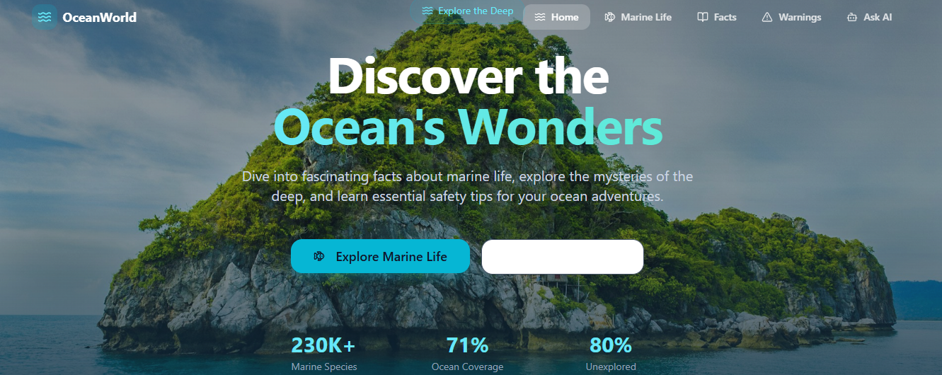 Ocean Explorer template preview