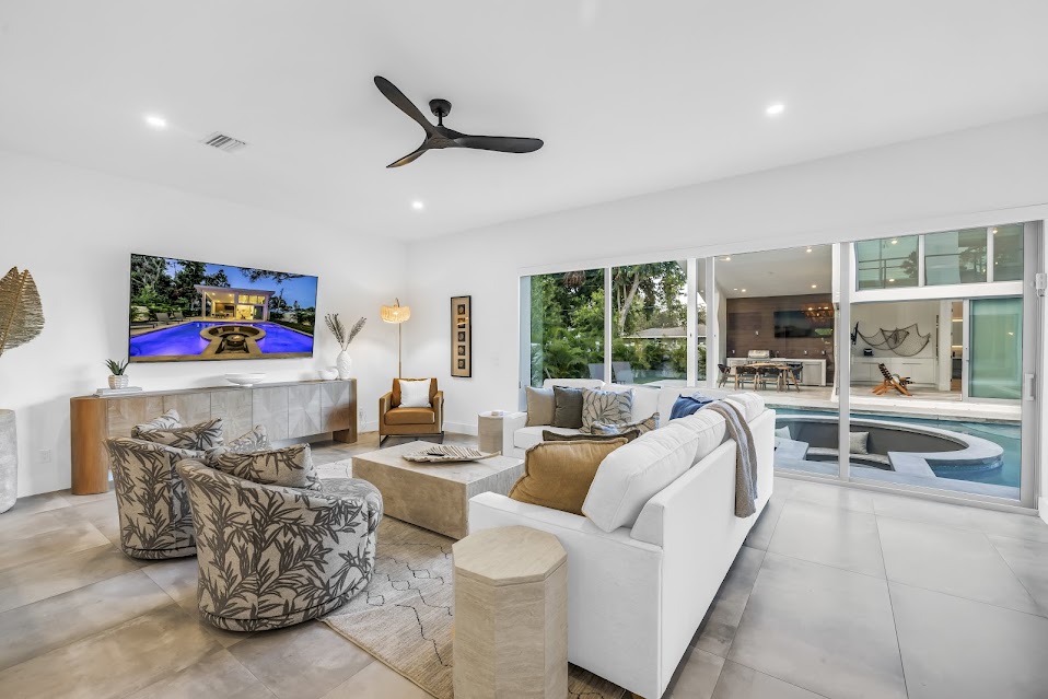 Modern luxury vacation rental interior in Sarasota