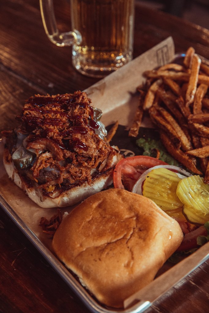 BBQ pulled pork sandwich