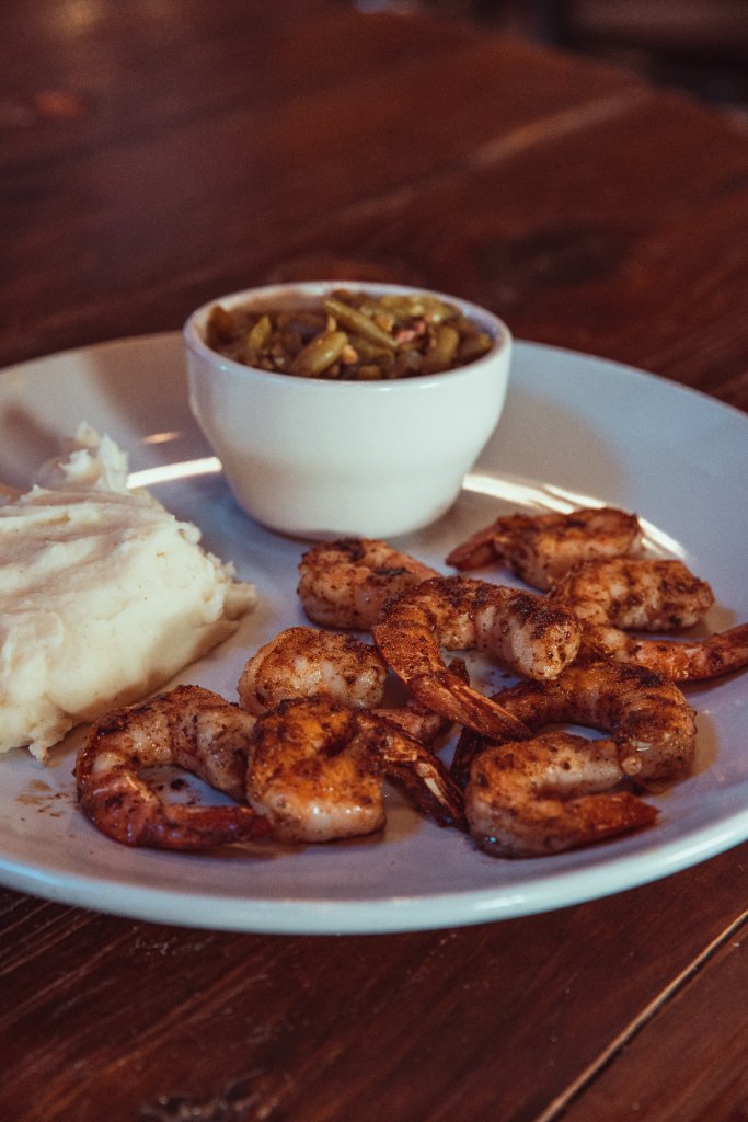 Grilled shrimp platter