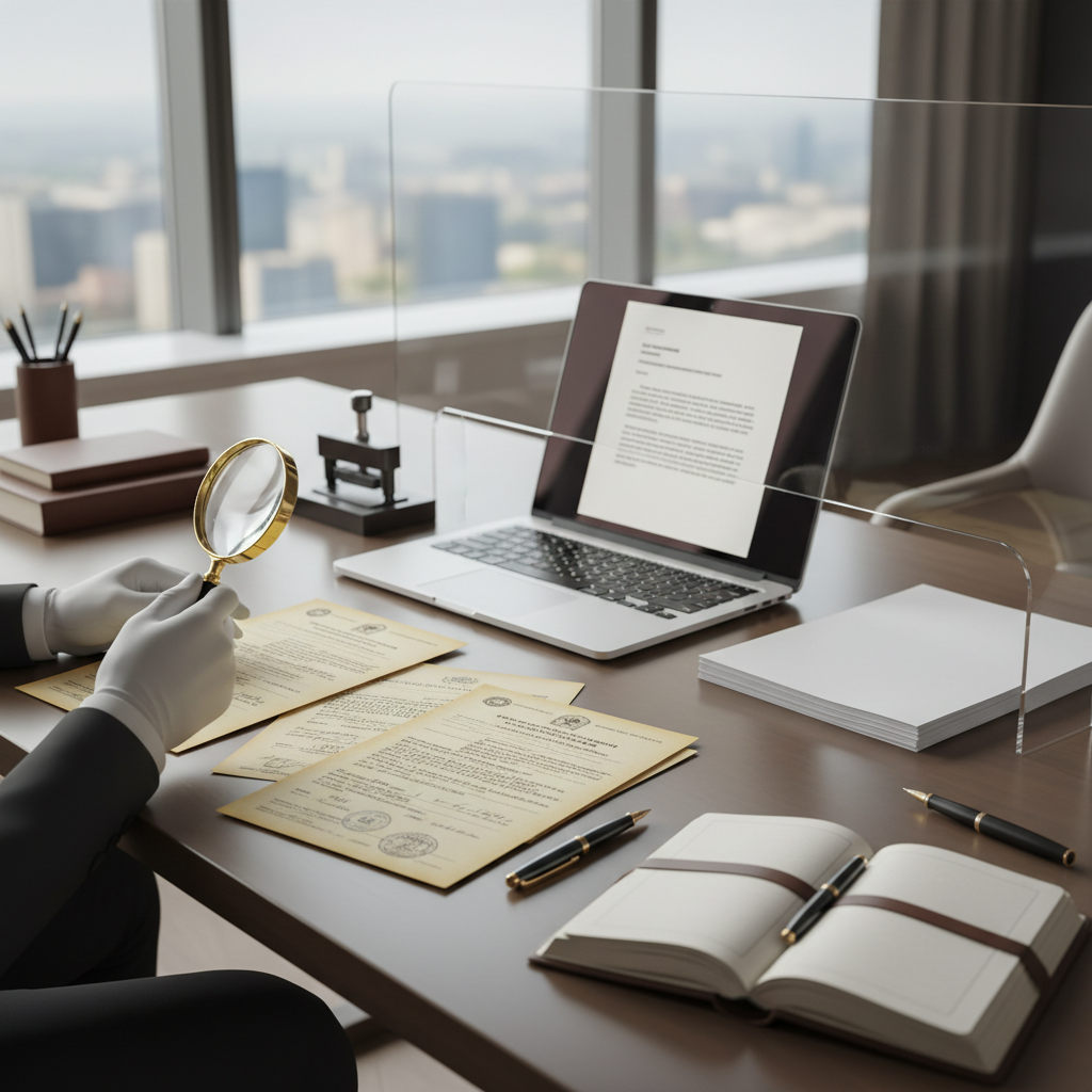 מעבר מקירילית ללטינית: תרגום מסמכי לידה ישנים ממולדובה הסובייטית. (נושא קריטי, שכן מסמכים ישנים כתובים ברוסית/קירילית וכיום מולדובה משתמשת בכתב לטיני). - תמונת המחשה מקצועית המציגה את נושא המאמר