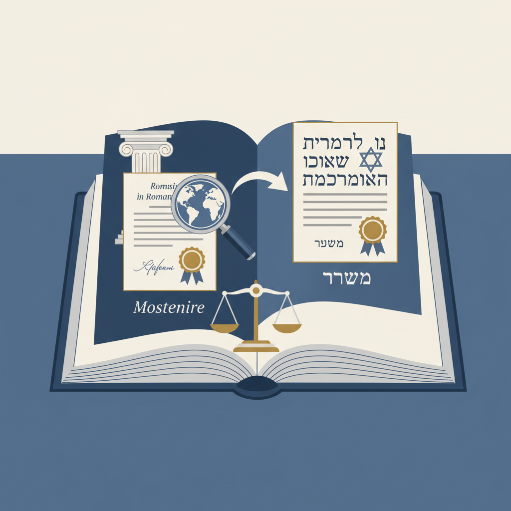 ירושה ברומניה: תרגום צו ירושה וצוואה מעברית לרומנית. - הדרכה ויזואלית איור הסבר מפורט הממחיש את התהליך של ירושה ברומניה: תרגום צו ירושה וצוואה מעברית לרומנית. עם דגשים ויזואליים