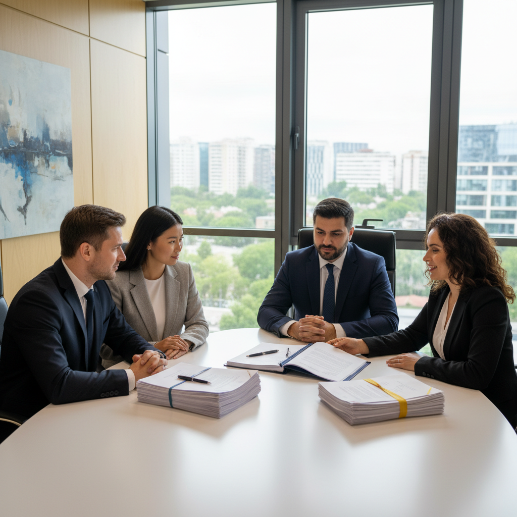 נוטריון דובר רומנית לזוגות מעורבים: הסכמי ממון ונישואין בשתי השפות. - תמונת המחשה מקצועית המציגה את נושא המאמר