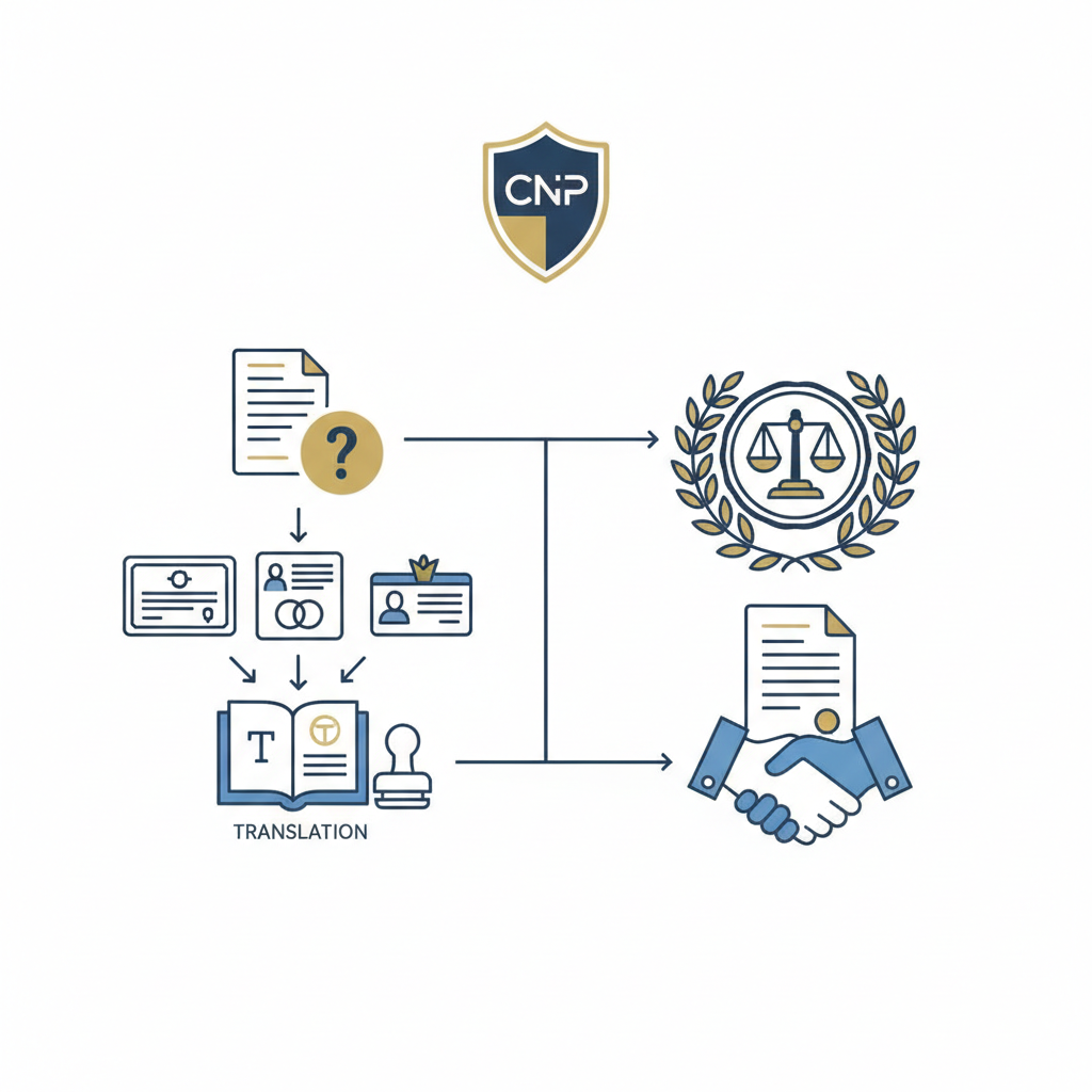 הוצאת CNP (מספר זהות רומני): אלו מסמכים צריך לתרגם ולאמת? - הדרכה ויזואלית איור הסבר מפורט הממחיש את התהליך של הוצאת CNP (מספר זהות רומני): אלו מסמכים צריך לתרגם ולאמת? עם דגשים ויזואליים