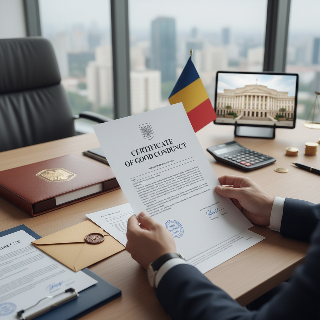 תרגום תעודת יושר לרומנית: תוקף, עלויות ודרישות השגרירות. - תמונת המחשה מקצועית המציגה את נושא המאמר