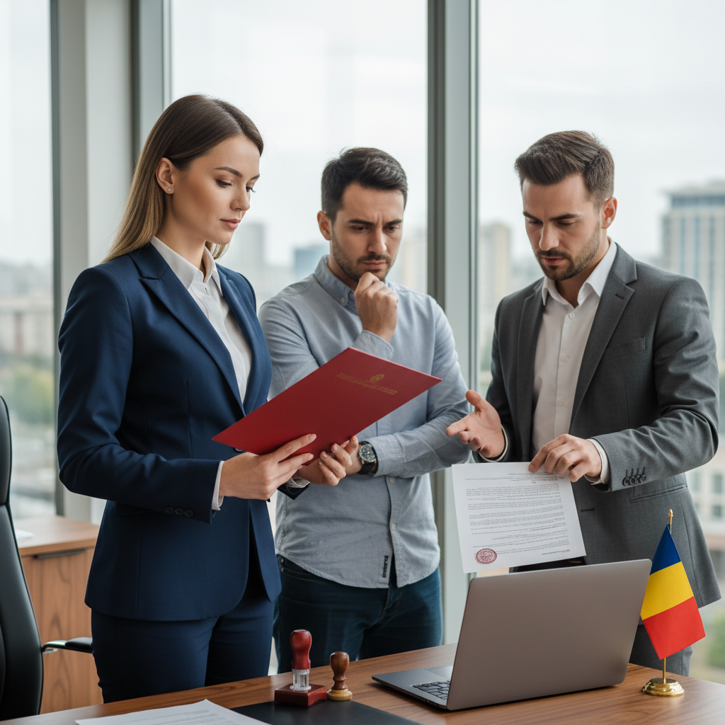 נוטריון רומנית לאזרחות: למה אסור להסתפק במתרגם רגיל? - כל המידע החשוב נוטריון רומנית לאזרחות: למה אסור להסתפק במתרגם רגיל? - תמונת המחשה מקצועית המציגה את נושא המאמר