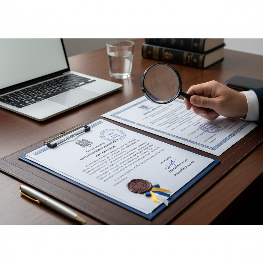 תרגום תעודת גירושין או פסק דין מרומניה: הדרישות המדויקות של פקידי משרד הפנים. (הסבר על ההבדל בין תעודה לפסק דין, וחובת תרגום האפוסטיל המשפטי). - תמונת המחשה מקצועית המציגה את נושא המאמר