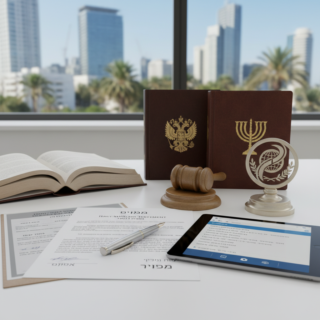 תרגום צו ירושה וצוואה מרוסית לעברית למימוש נכסים בישראל - תמונת המחשה מקצועית המציגה את נושא המאמר