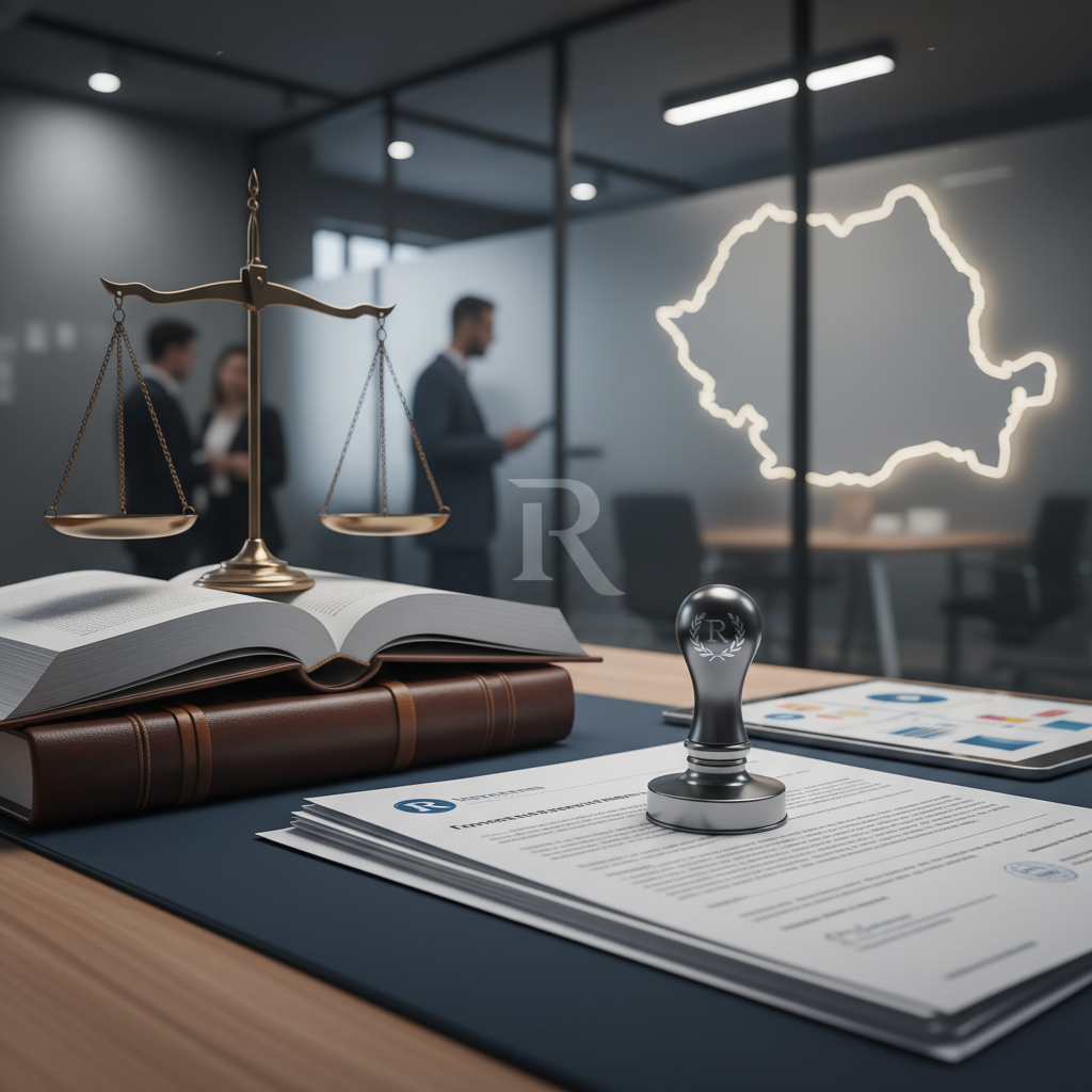 נוטריון רומני לתרגום מסמכי חברה ותאגיד לפעילות עסקית. - תמונת המחשה מקצועית המציגה את נושא המאמר