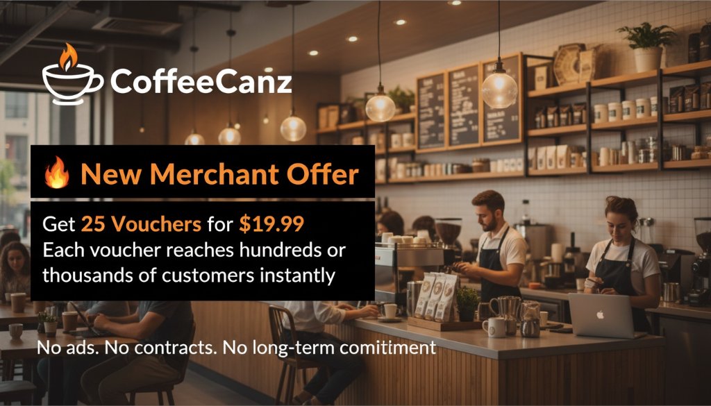 CoffeeCanz First 25 Merchant Offer