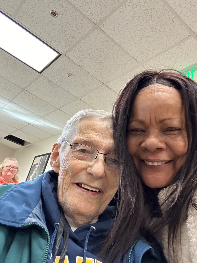 Caregiver and veteran