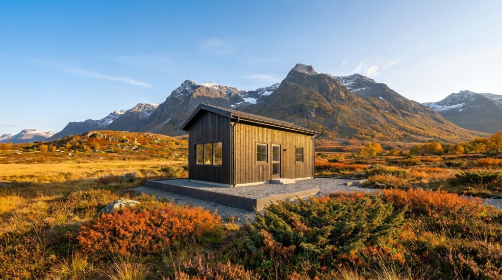 Mikrohus i fjellterreng
