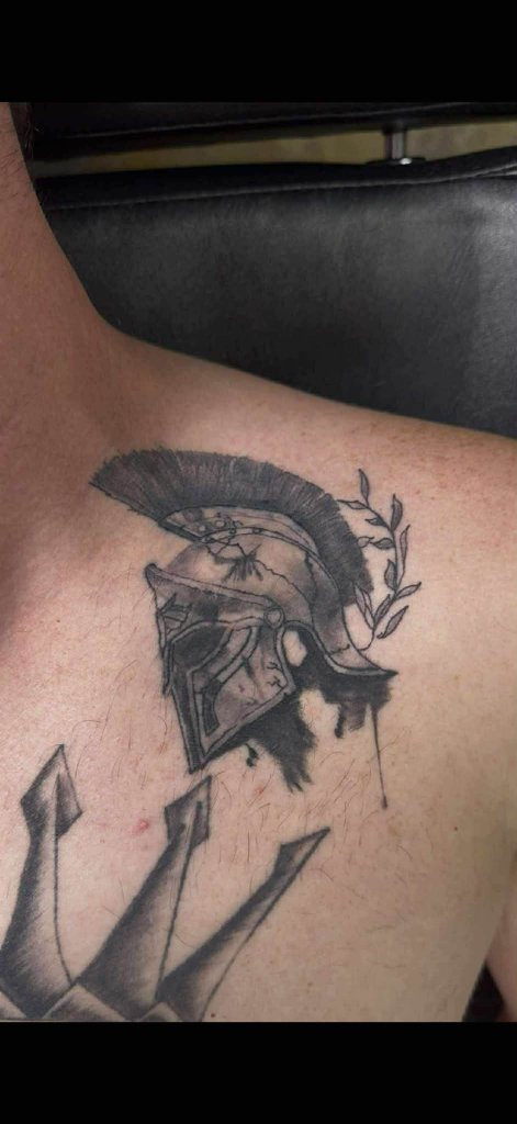Spartan helmet back piece