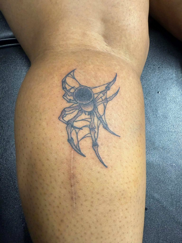 Beetle fine line tattoo