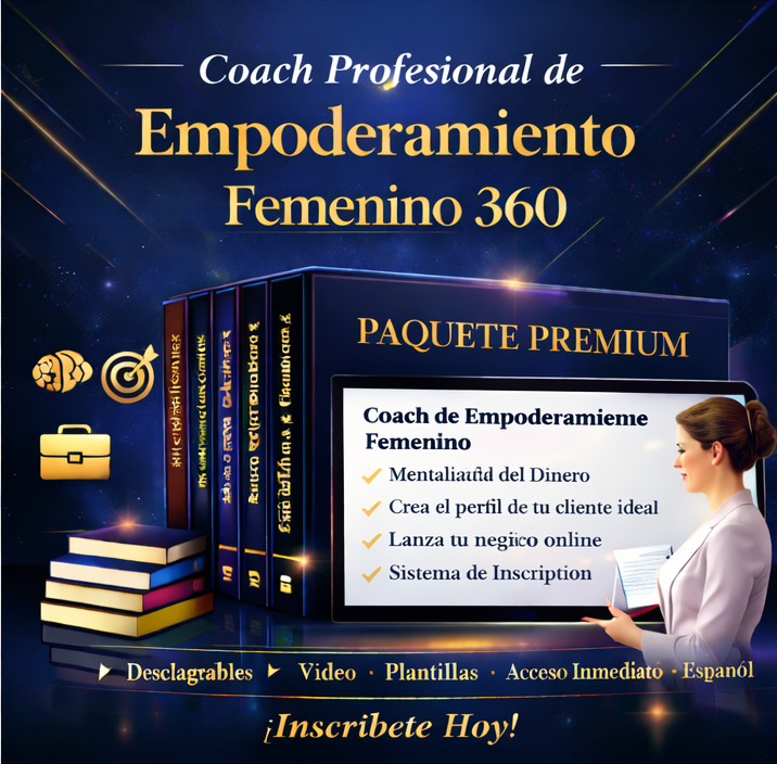 Experta Coach Profesional de Empoderamiento Femenino 360